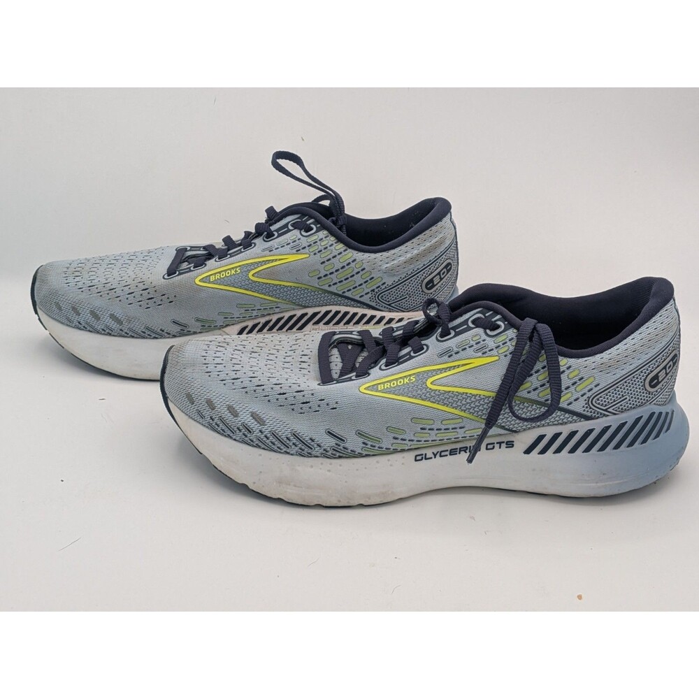 Brooks Glycerin GTS 20 Womens Size 9 B Running Shoes Light Blue Peacoat 416